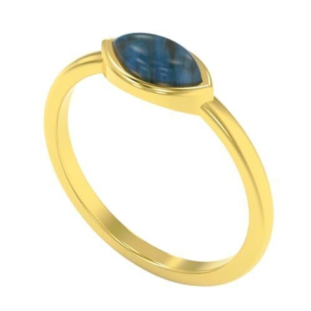 5267 Dainty Gemstone Marquise Ring – 925 Sterling Silver 18K Gold Plated